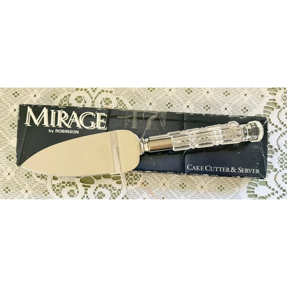 Mirage by Robinson Cake Cutter and Server Stainless Steel Acrylic Handle